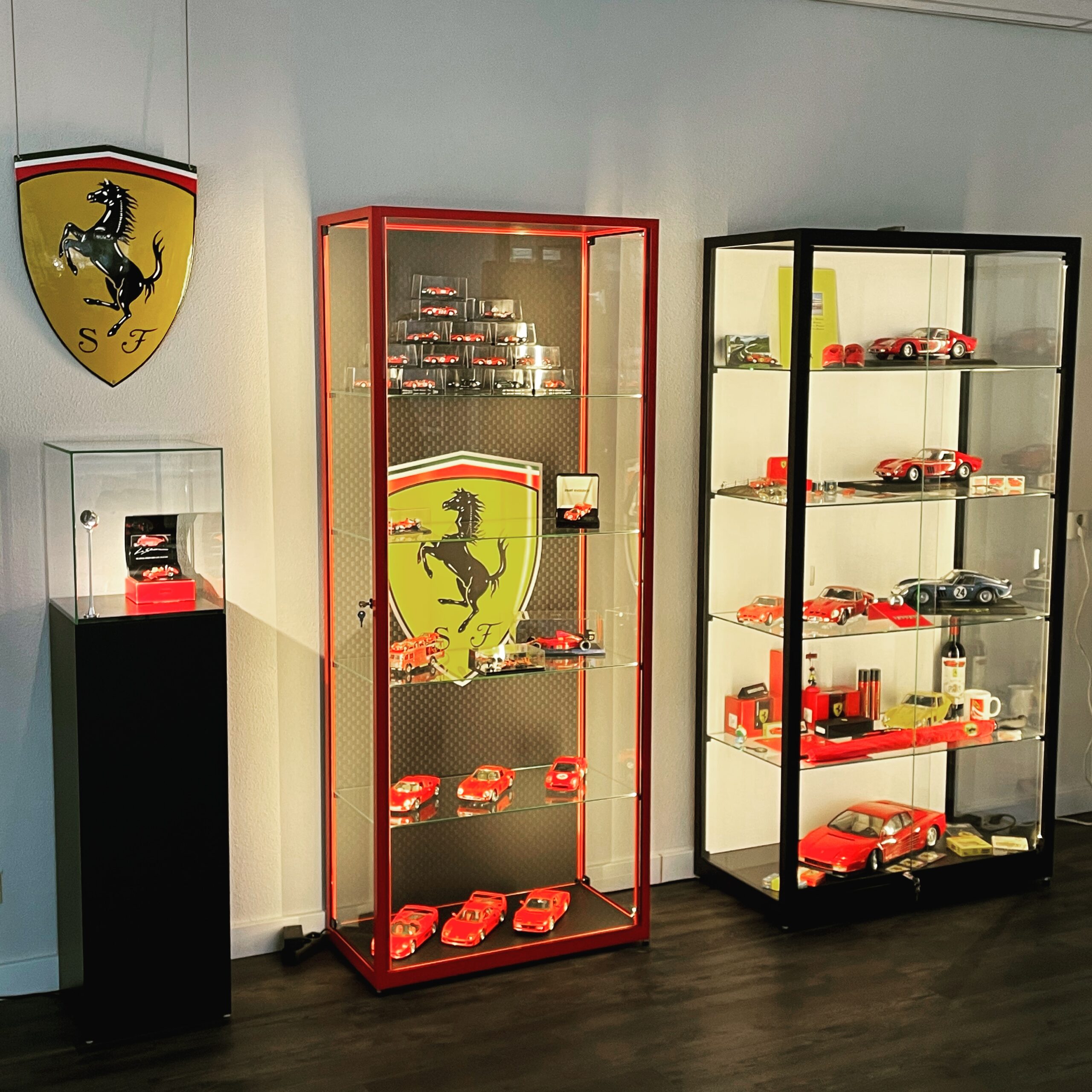 Ferrari vitrinekast speciaal voor de Modelbouwshow