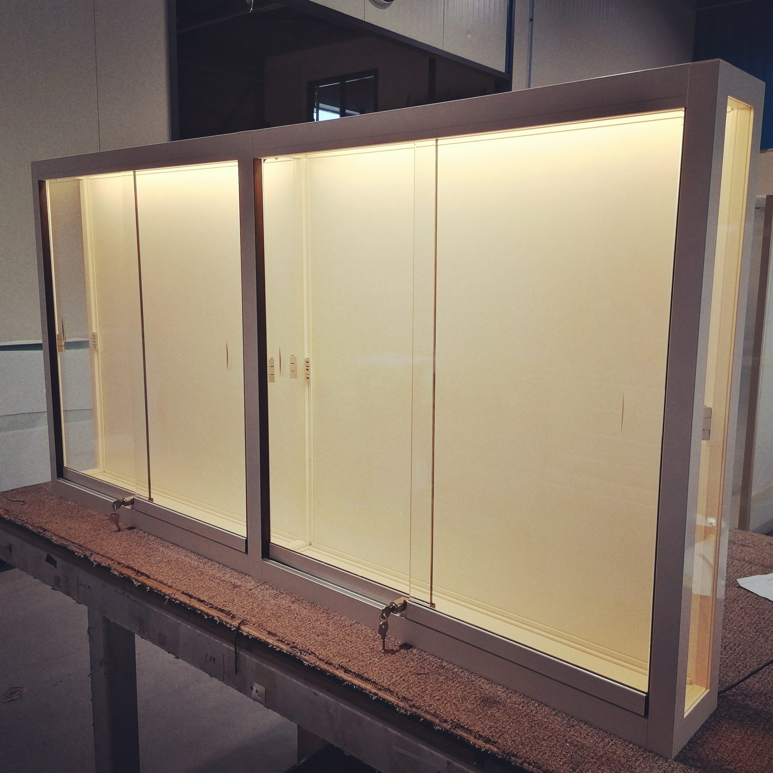 Zeer ondiepe maatwerk vitrine