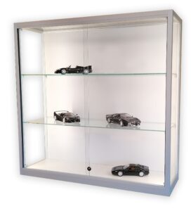 Wandvitrine Galaxie-1000 zilver met LED strips