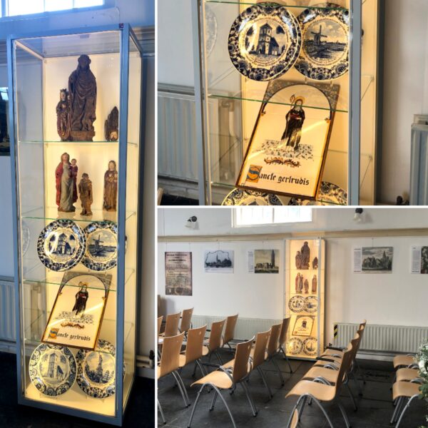 Vitrinekast Galaxie 600 wit met dimbare ledstrips